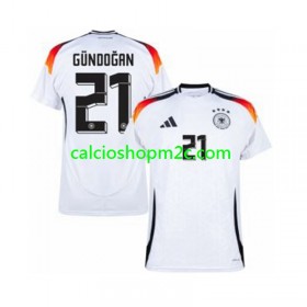 Germania Ilkay Gundogan 21 Maglia Prima Euro 2024 Manica Corta